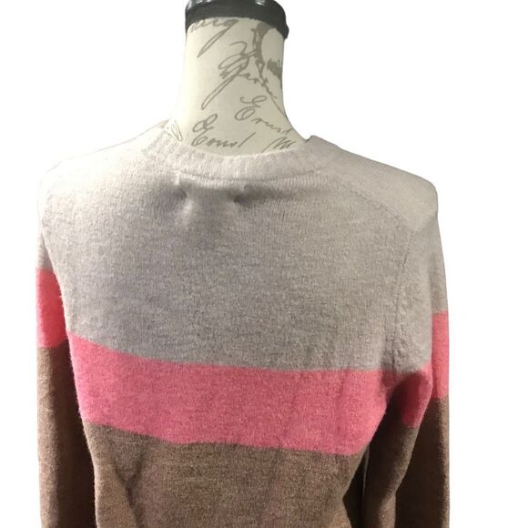 Old Navy Pink and Brown Color Block Sweater Medium - Picture 12 of 12